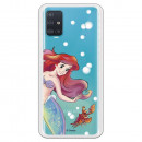 Funda para Samsung Galaxy A51 Oficial de Disney Ariel y Sebastián Burbujas - La Sirenita