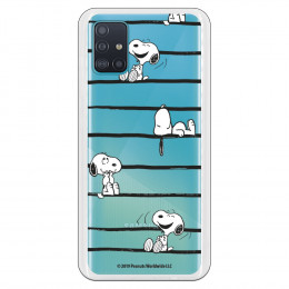 Funda para Samsung Galaxy A51 Oficial de Peanuts Snoopy rayas - Snoopy