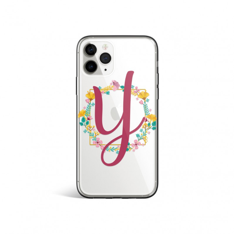 Personalized Initials Cell Phone Case - Floral