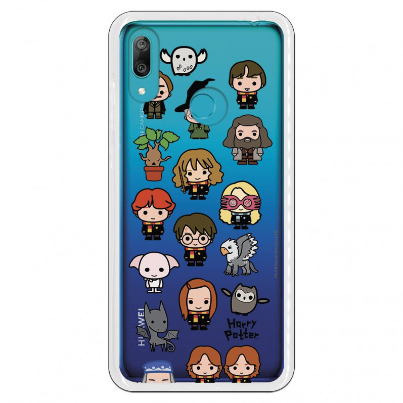 Carcasa Oficial Harry Potter icons characters para Huawei Y7 2019- La Casa de las Carcasas