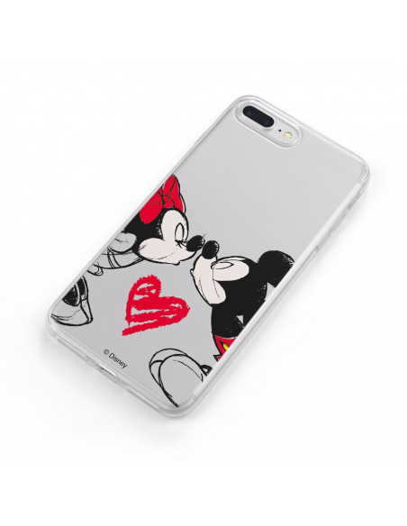 Funda para Xiaomi Redmi 9A Oficial de Disney Mickey y Minnie Beso -  Clásicos Disney