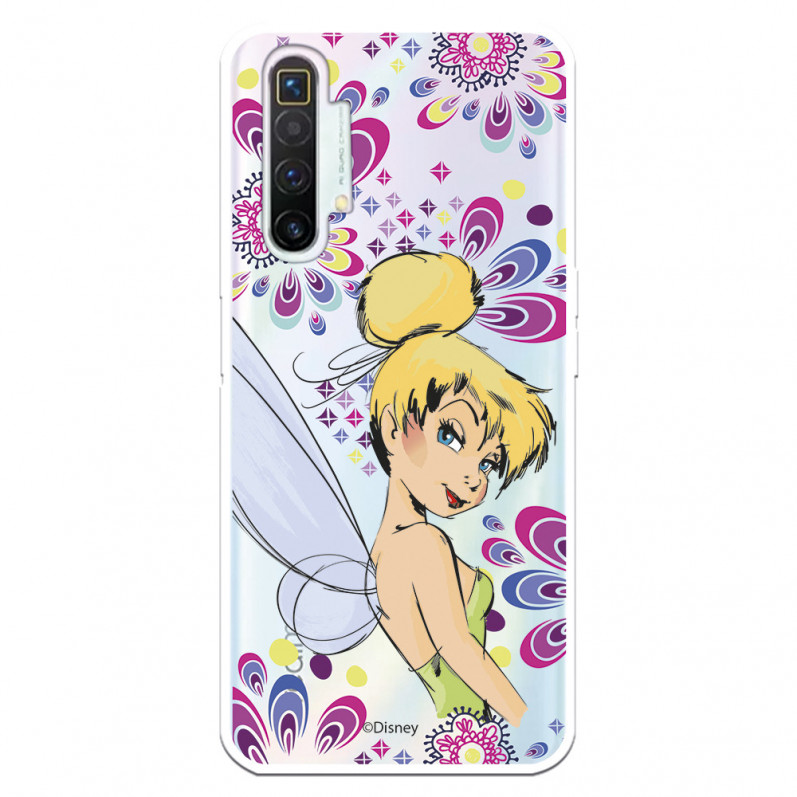 Funda para Realme X2 Oficial de Disney Campanilla Flores - Peter Pan