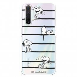 Funda para Realme X2 Oficial de Peanuts Snoopy rayas - Snoopy