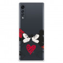 Funda para LG Velvet 5G Oficial de Disney Mickey y Minnie Beso - Clásicos Disney