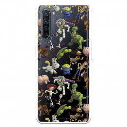 Funda para Oppo Find X2 Neo Oficial de Disney Muñecos Toy Story Siluetas - Toy Story