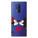 Funda para OnePlus 8 Pro Oficial de Disney Mickey y Minnie Beso - Clásicos Disney