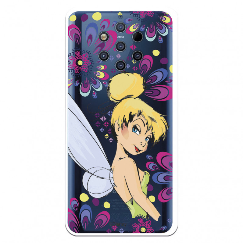 Funda para Nokia 9 Oficial de Disney Campanilla Flores - Peter Pan