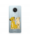 Funda para Nokia 7.2 Oficial de Disney Simba y Nala Silueta - El Rey León