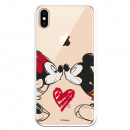 Carcasa Oficial Mikey Y Minnie Beso Clear para iPhone XS Max- La Casa de las Carcasas