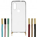 Transparent Cord Silicone Case for Motorola One Vision