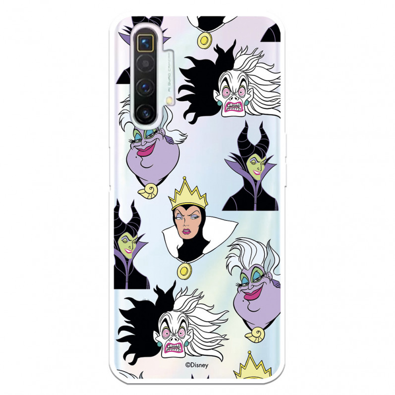 Funda para Realme X2 Oficial de Disney Villanas Patrón - Villanas Disney