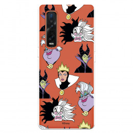 Funda para Oppo Find X2 Pro Oficial de Disney Villanas Patrón - Villanas Disney