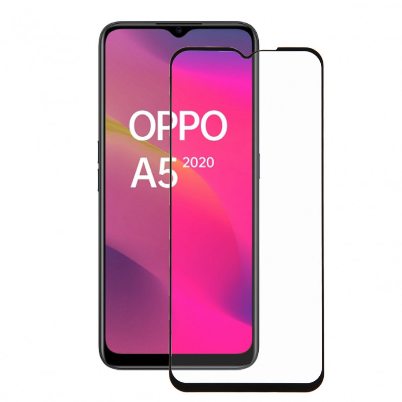 Complete Black Tempered Glass for Oppo A9 2020
