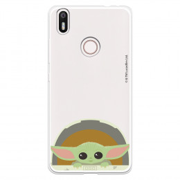 Funda para Bq Aquaris X Pro Oficial de Star Wars Baby Yoda Sonrisas - The Mandalorian