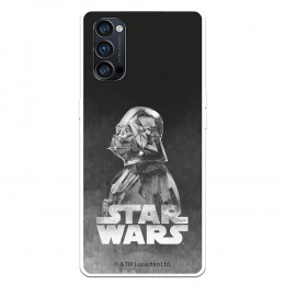 Funda para Oppo Reno 4 Pro Oficial de Star Wars Darth Vader Fondo negro - Star Wars