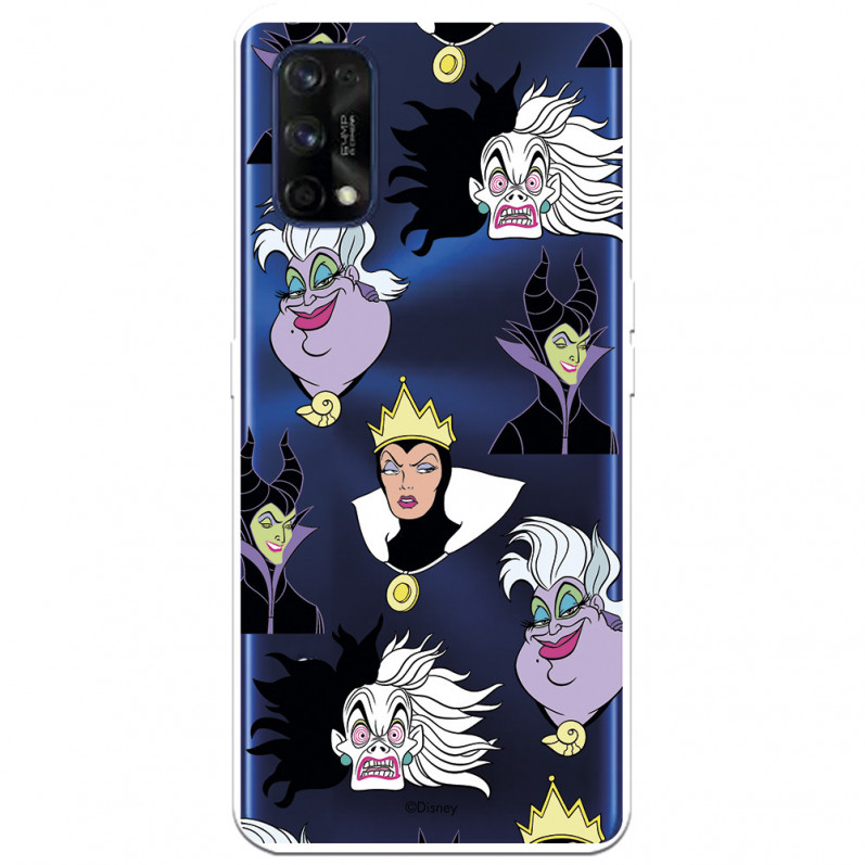 Funda para Realme 7 Pro Oficial de Disney Villanas Patrón - Villanas Disney