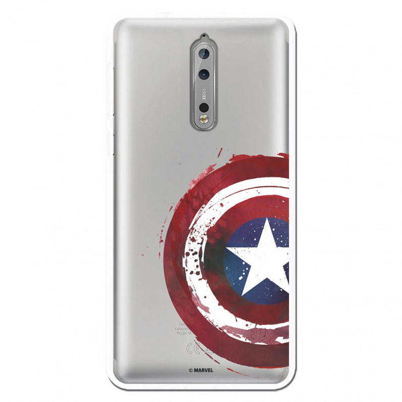 Carcasa Oficial Escudo Capitan America para Nokia 8- La Casa de las Carcasas