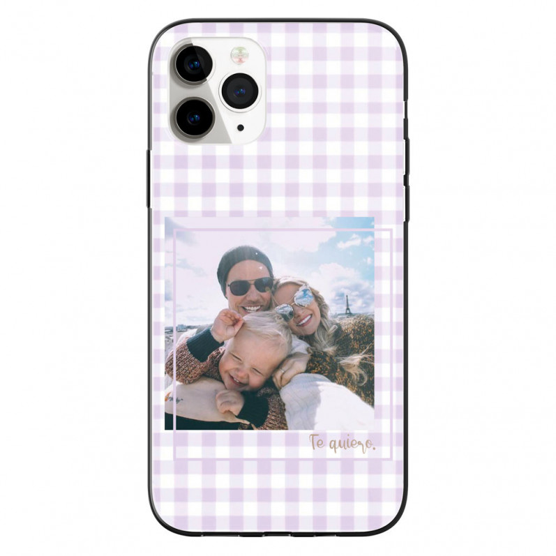 Personalized Mother's Day Case - Lilac Gingham Squares