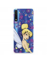 Funda para TCL 20 5G Oficial de Disney Campanilla Flores - Peter Pan