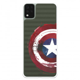 Funda para LG K42 Oficial de Marvel Capitán América Escudo Transparente - Marvel