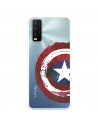 Funda para VIVO Y20S Oficial de Marvel Capitán América Escudo Transparente - Marvel