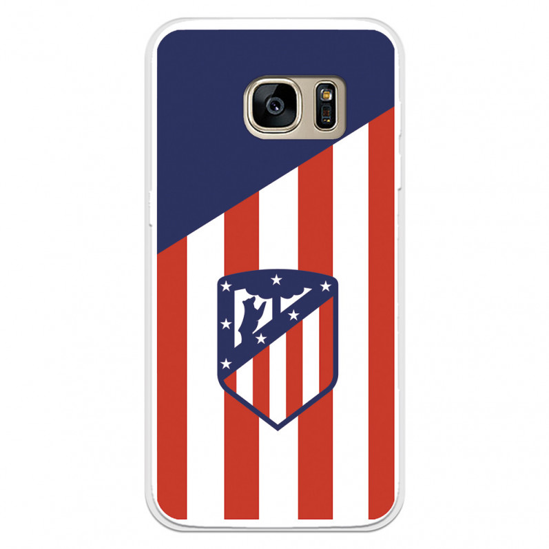 Atlético de Madrid Samsung Galaxy S7 Case Atletico de Madrid Crest Background - Official Atlético de Madrid License