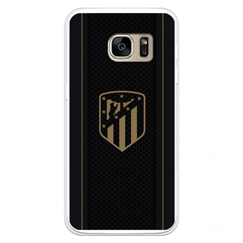 Atlético de Madrid Gold Crest Black Background Samsung Galaxy S7 Case - Official Atlético de Madrid License