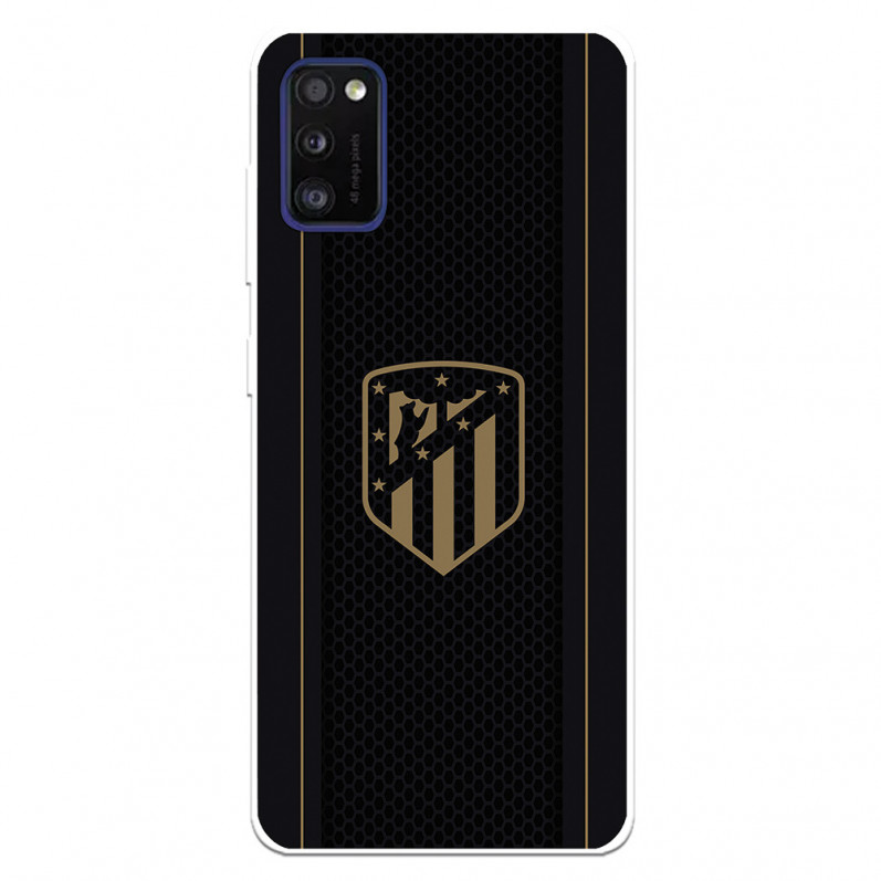 Atlético de Madrid Case for Samsung Galaxy A41 Gold Crest Black Background - Official Licensed Atlético de Madrid