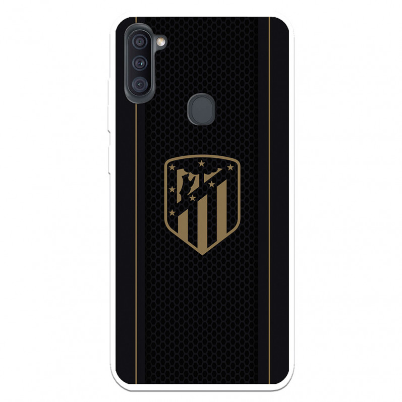 Atlético de Madrid Gold Crest Black Background Samsung Galaxy A11 Case - Official Atlético de Madrid License