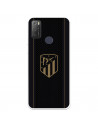 Funda para Alcatel 1S 2021 del Atleti Escudo Dorado Fondo Negro - Licencia Oficial Atlético de Madrid