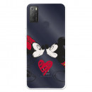 Funda para Alcatel 1S 2021 Oficial de Disney Mickey y Minnie Beso - Clásicos Disney