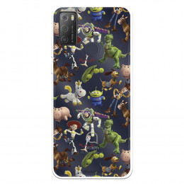 Funda para Alcatel 1S 2021 Oficial de Disney Muñecos Toy Story Siluetas - Toy Story