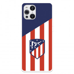 Funda para Oppo Find X3 Pro del Atleti Escudo Fondo Atletico - Licencia Oficial Atlético de Madrid