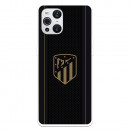 Funda para Oppo Find X3 Pro del Atleti Escudo Dorado Fondo Negro - Licencia Oficial Atlético de Madrid