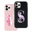 Ultra Soft Case with Initial with your Name in Vertical Handmade - Limited Edition