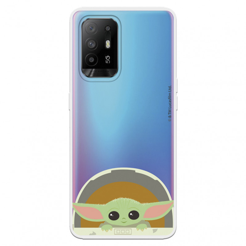 Funda para Oppo A94 5G Oficial de Star Wars Baby Yoda Sonrisas - The Mandalorian